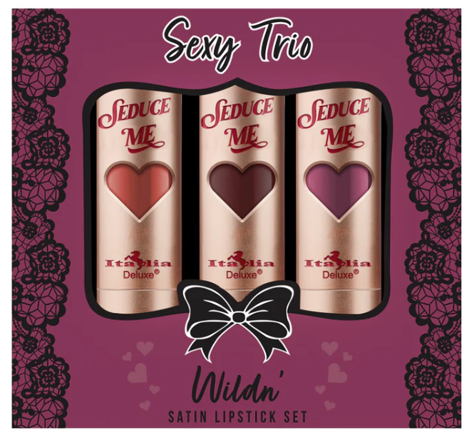 Sexy Trio Satin Lipstick Set Italia Deluxe
