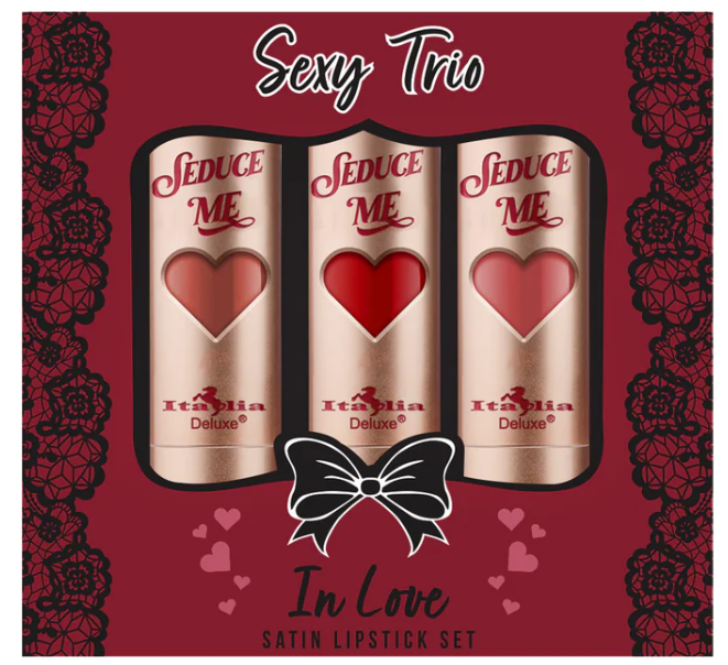 Sexy Trio Satin Lipstick Set Italia Deluxe