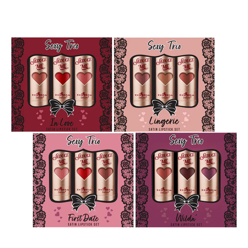 Sexy Trio Satin Lipstick Set Italia Deluxe