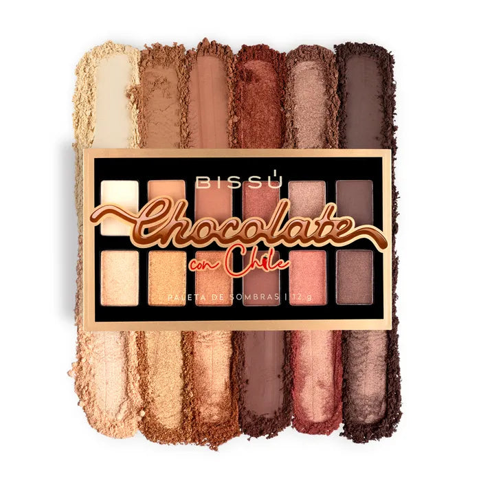 Paleta De Sombras Chocolate Con Chile 12 Tonos Bissú