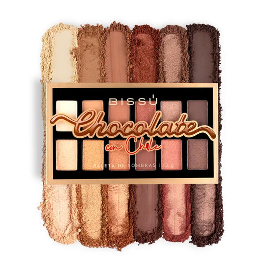 Paleta De Sombras Chocolate Con Chile 12 Tonos Bissú