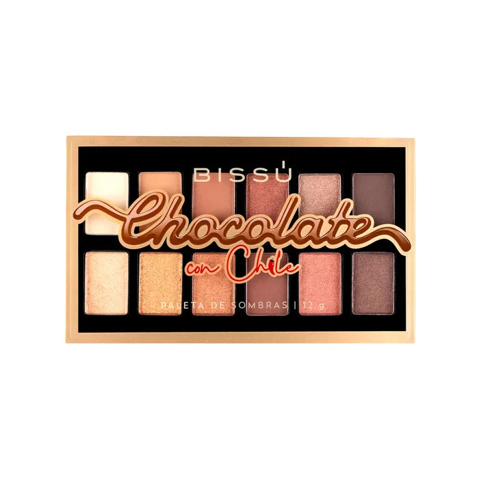 Paleta De Sombras Chocolate Con Chile 12 Tonos Bissú