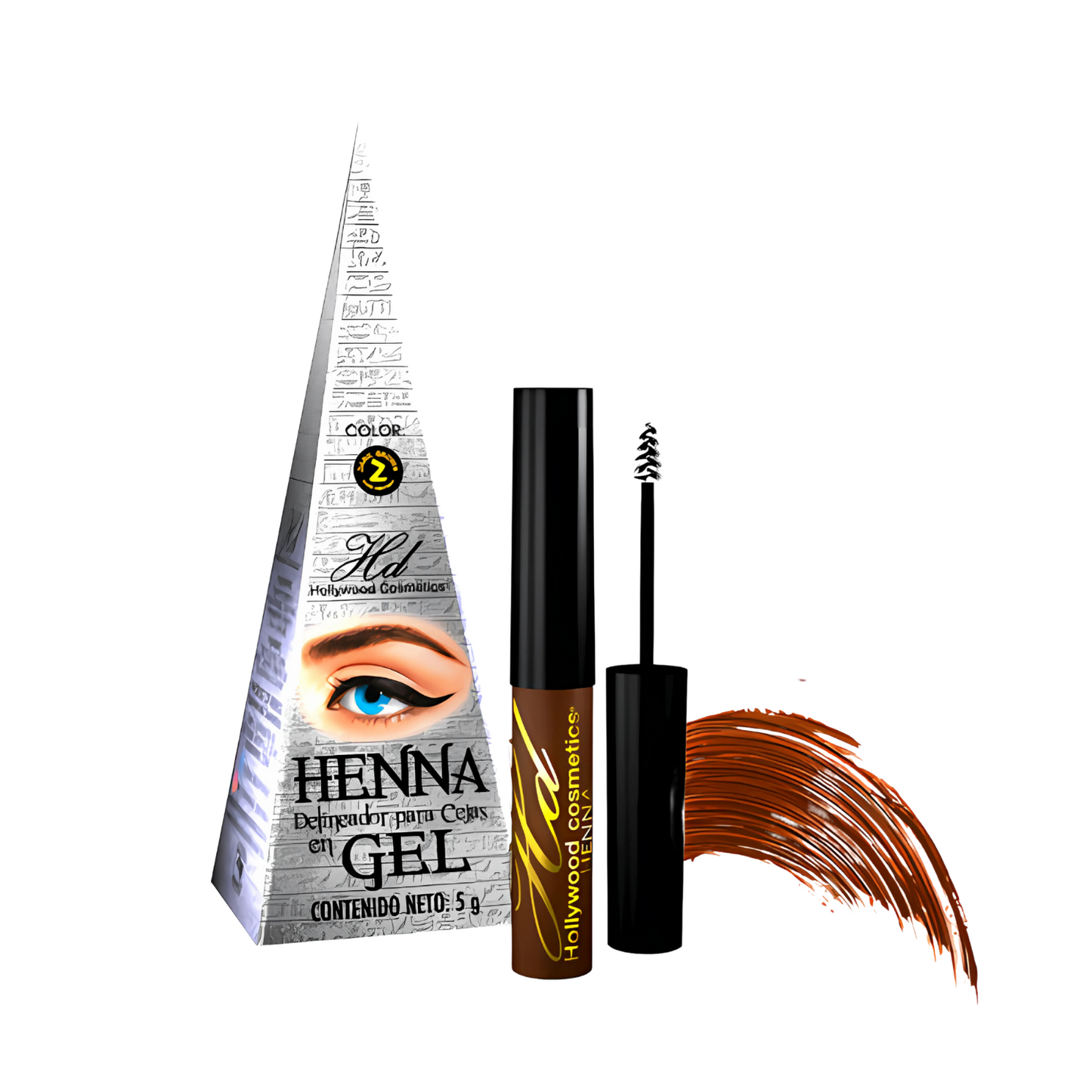 Delineador De Cejas En Gel Henna Hollywood Cosmetics