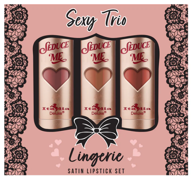 Sexy Trio Satin Lipstick Set Italia Deluxe