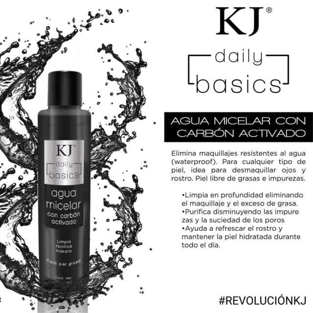 Agua Micelar Con Carbón Activado KJ