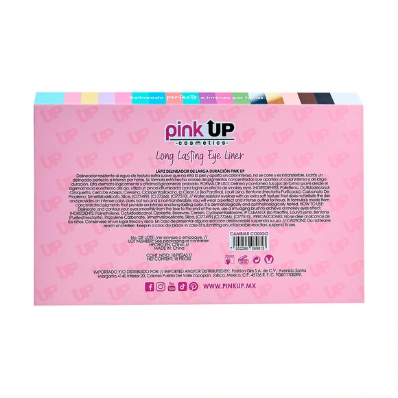 Caja PR Long Lasting Eye Liner Colección Pink UP